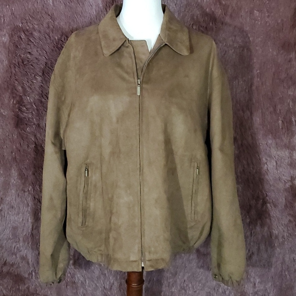Greg Norman Brown Suede Like Jacket